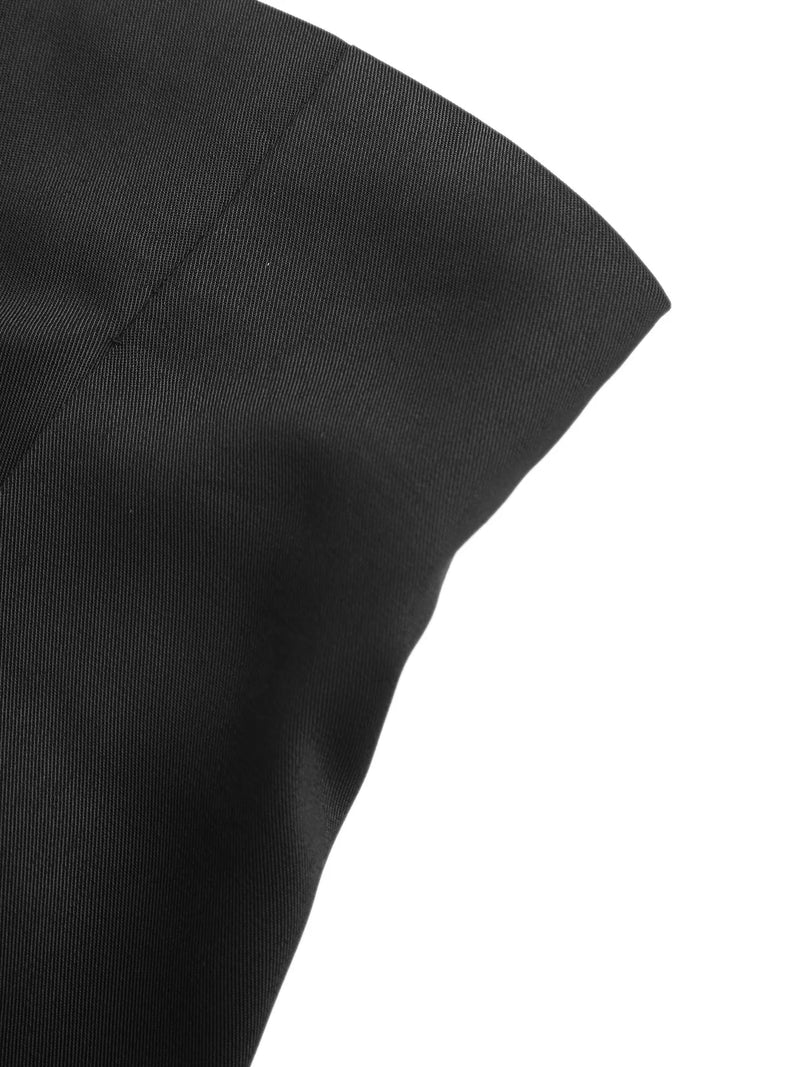 Close-up of a black fabric texture on a white background