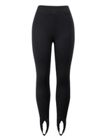 Black leggings on a white background