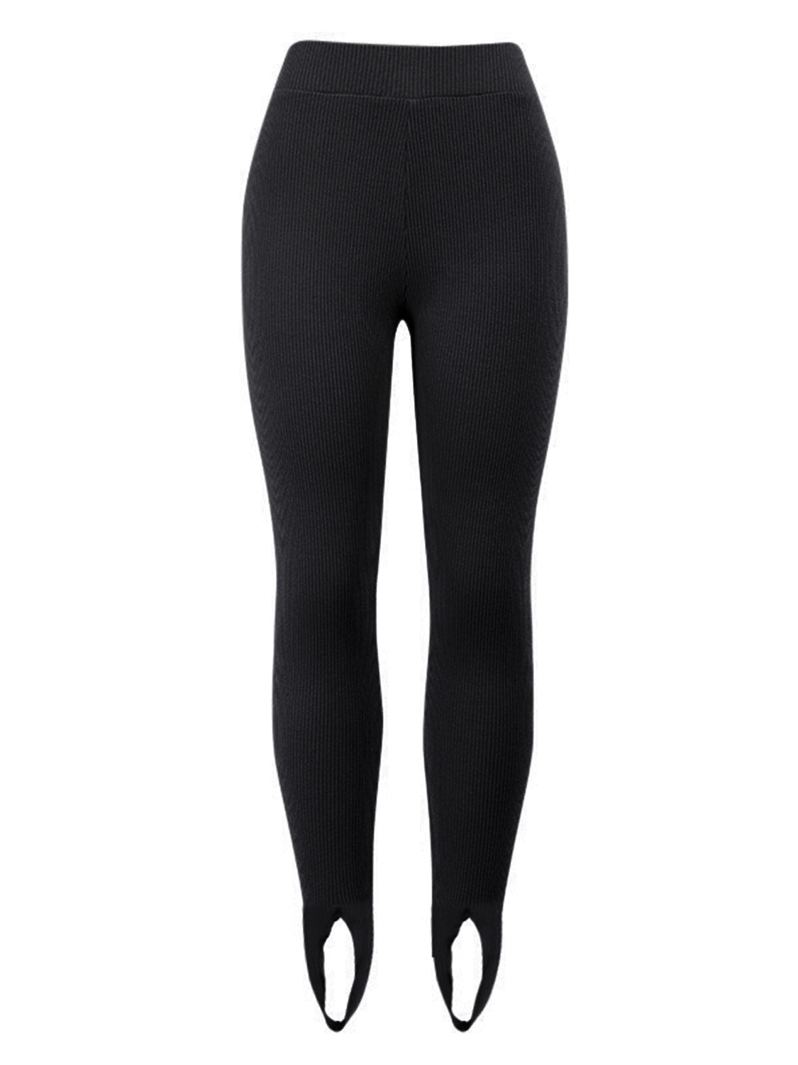 Black leggings on a white background