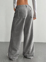 Back view of Wide Leg Pants with Pockets