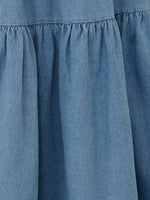 Close-up of a blue fabric texture