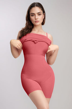 View of spanks under Basic Bae Built-In Shapewear Sleeveless Maxi Dress