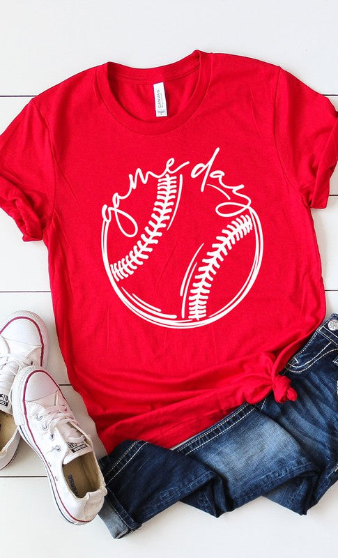 Cursive Game Day Baseball Graphic Tee PLUS