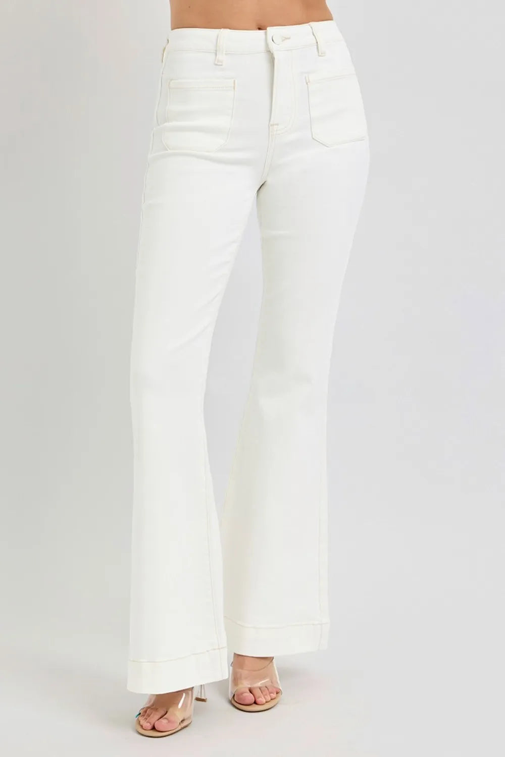 White pants on a white background