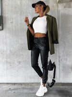 Ladies Luxurious Drawstring Pants with Pockets