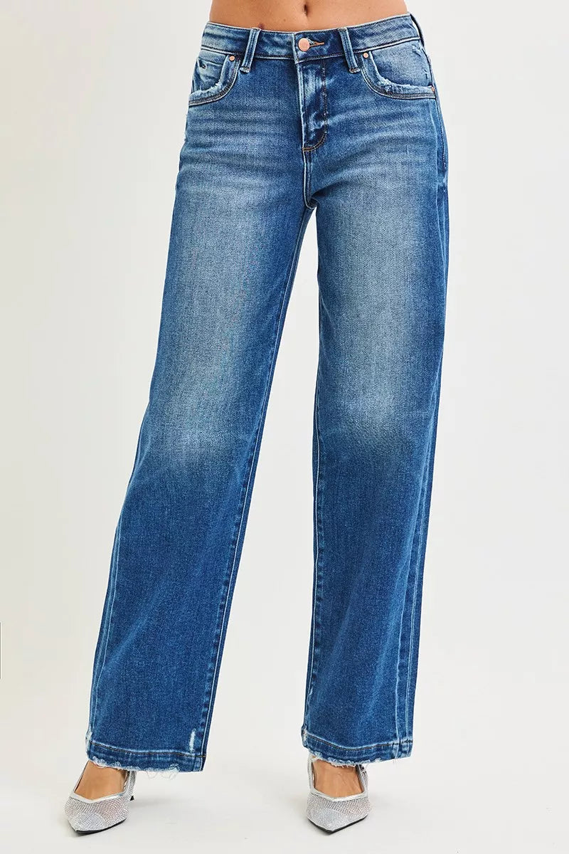Blue jeans on a white background