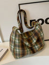Plaid Pattern Shoulder Crossbody Bag