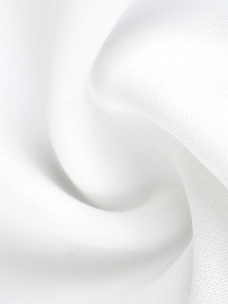 Abstract white swirl pattern on a light gray background