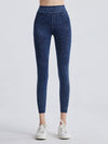Wide Waistband Sports Leggings – Denim Wash