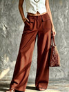 Full Size Wide-Leg Corduroy Pants Plus Size