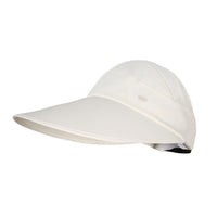 White visor cap on a white background
