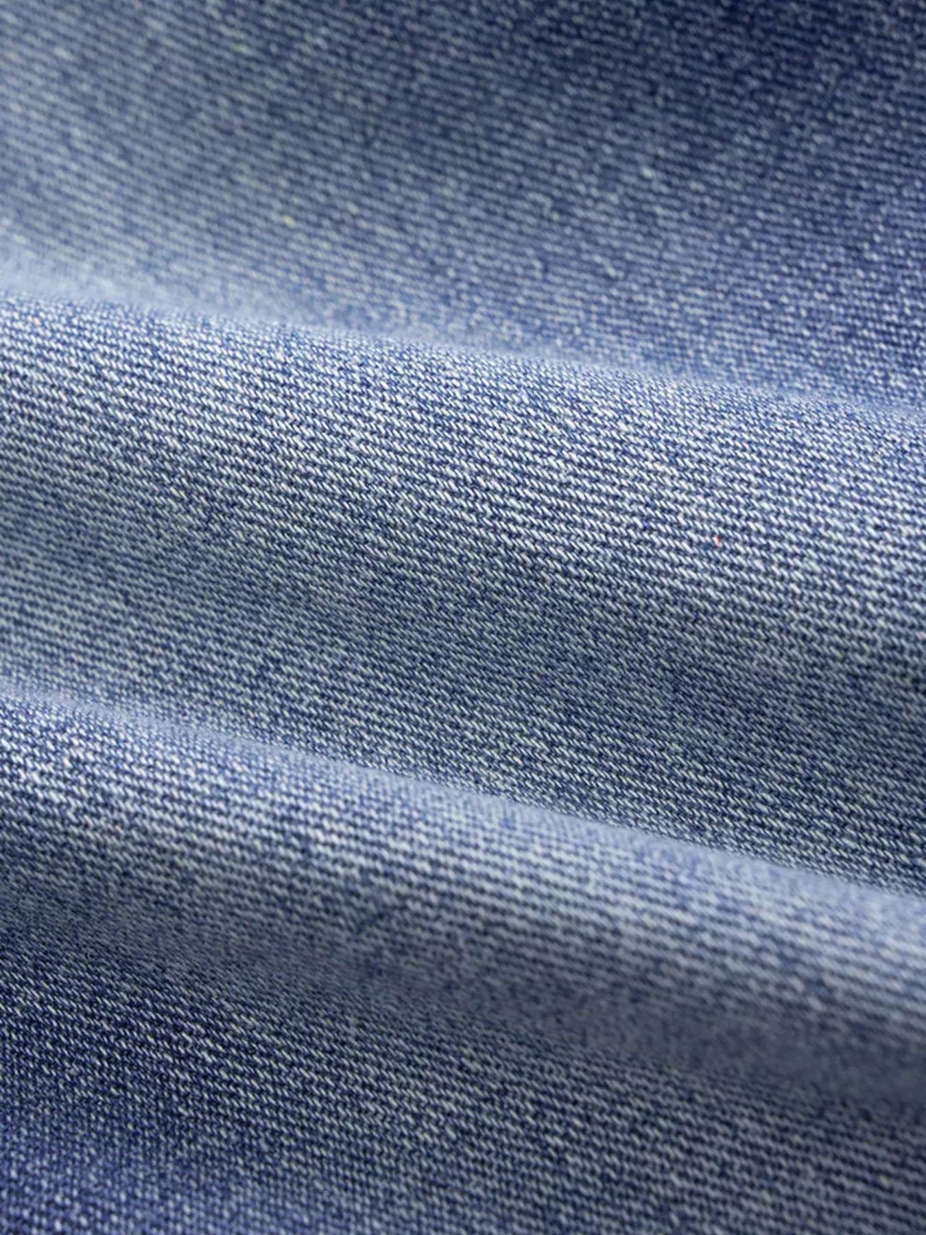 Close-up of blue denim fabric texture