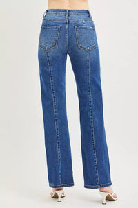 Blue jeans on a white background