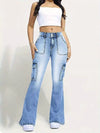 Flare Leg Cargo Jeans