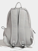 Gray backpack on a white background