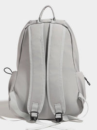 Gray backpack on a white background