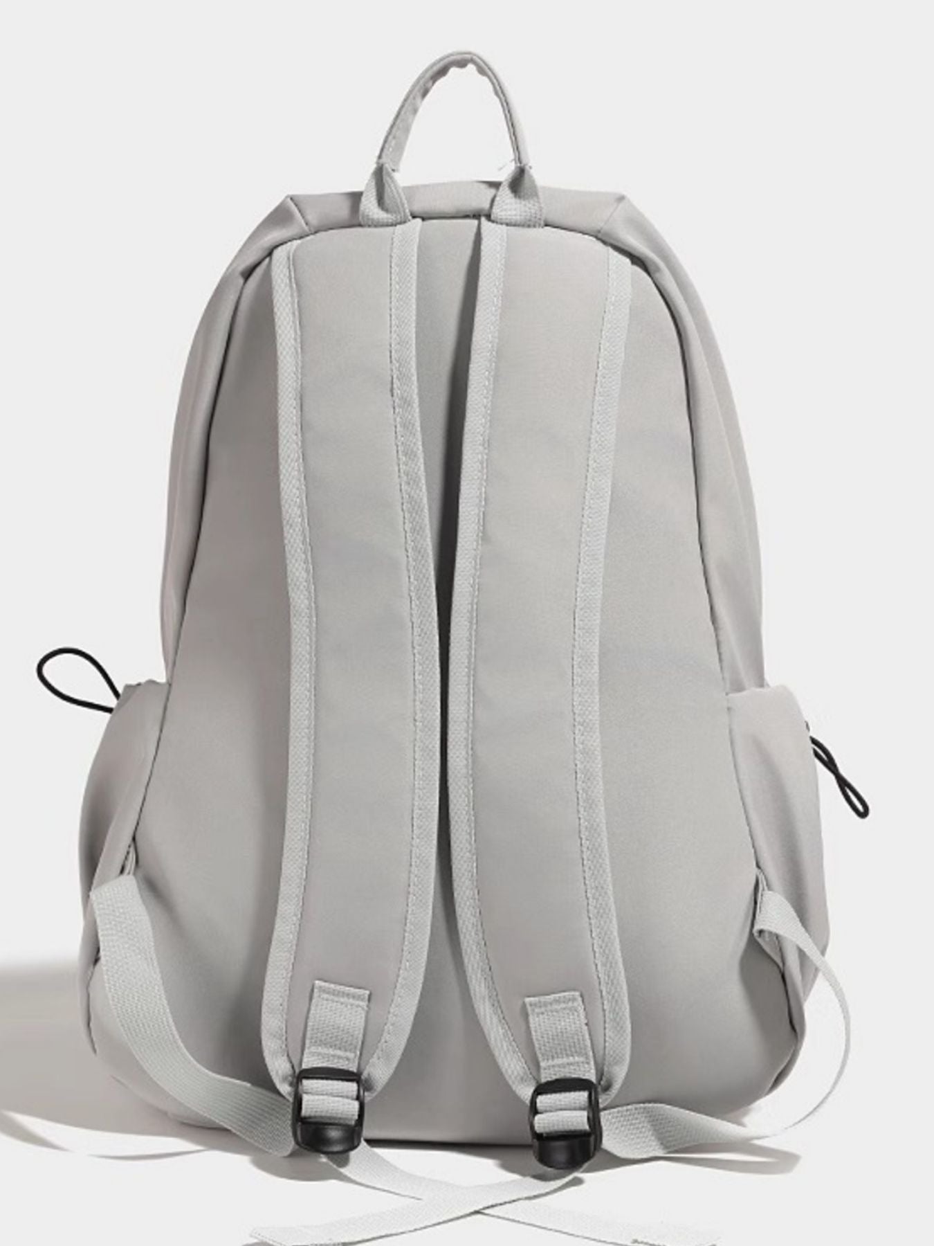 Gray backpack on a white background