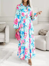 Long Sleeve Maxi Shirt Dress - EHC