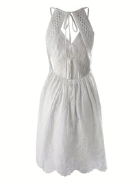White lace dress on a white background