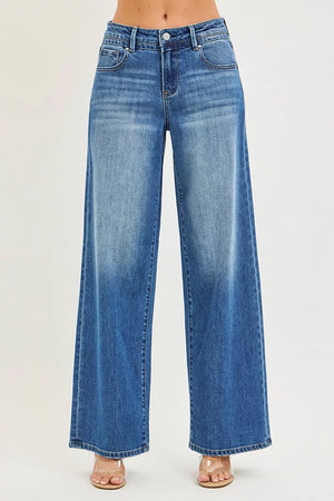 Blue jeans on a white background