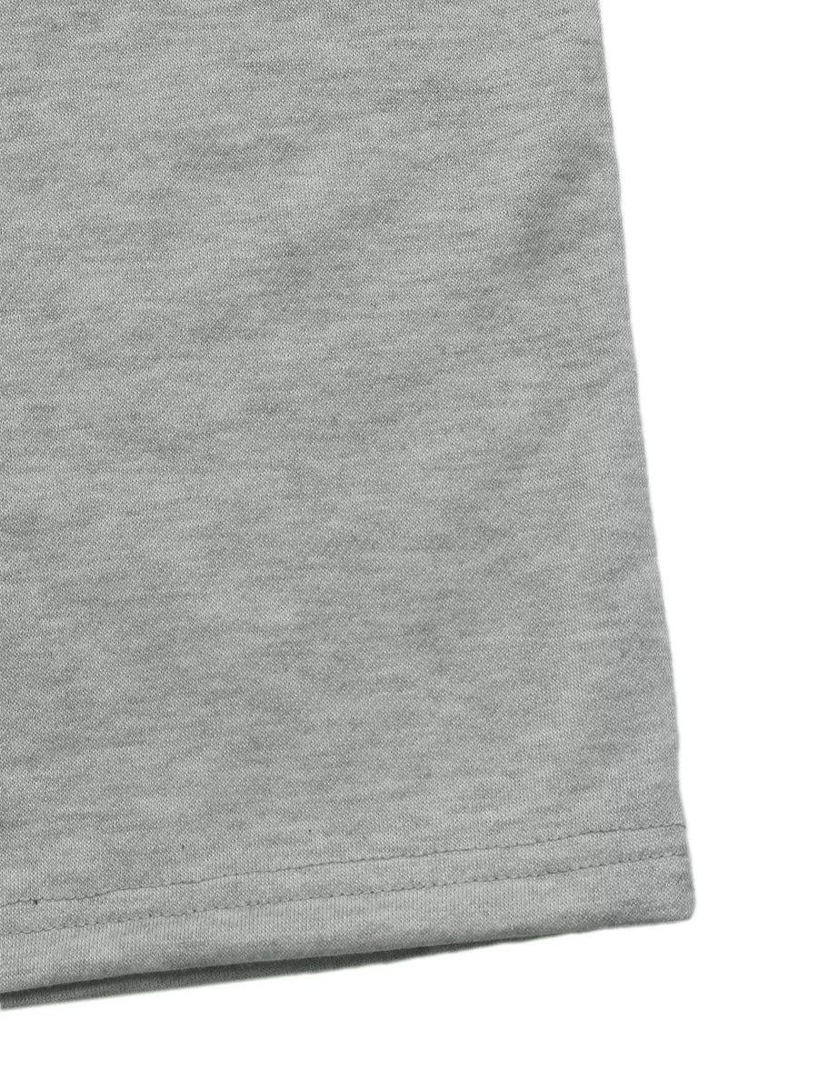 Close-up of a gray fabric corner on a white background