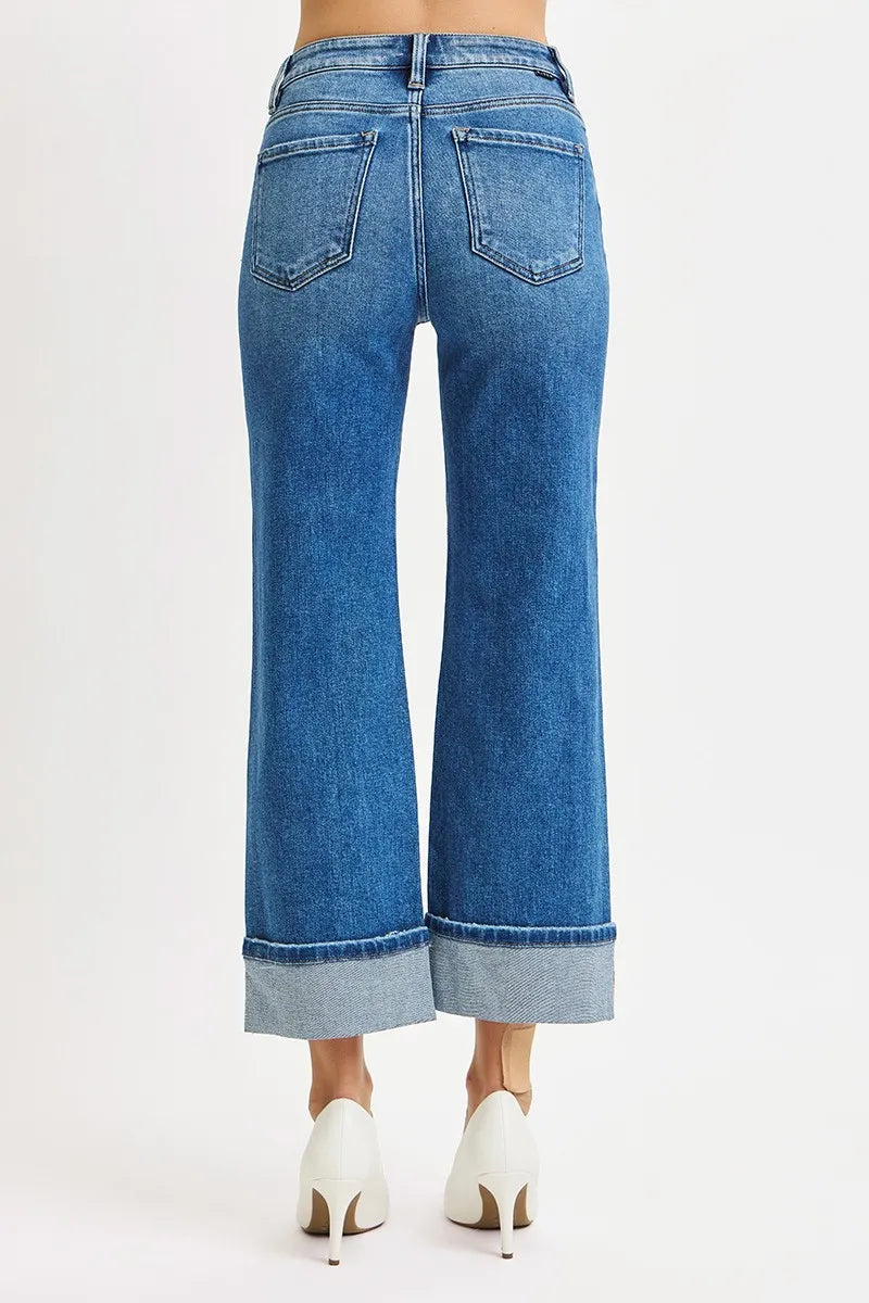 Blue jeans with a white background