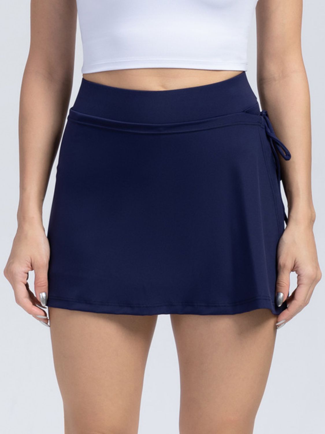Front view of High Waist Active Skort with Pockets