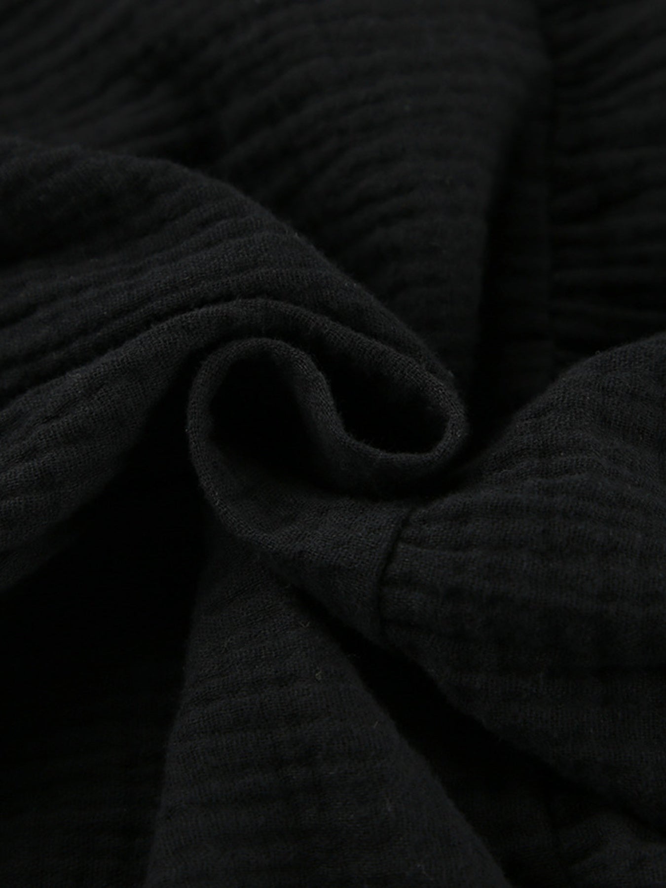 Close-up of dark textured fabric