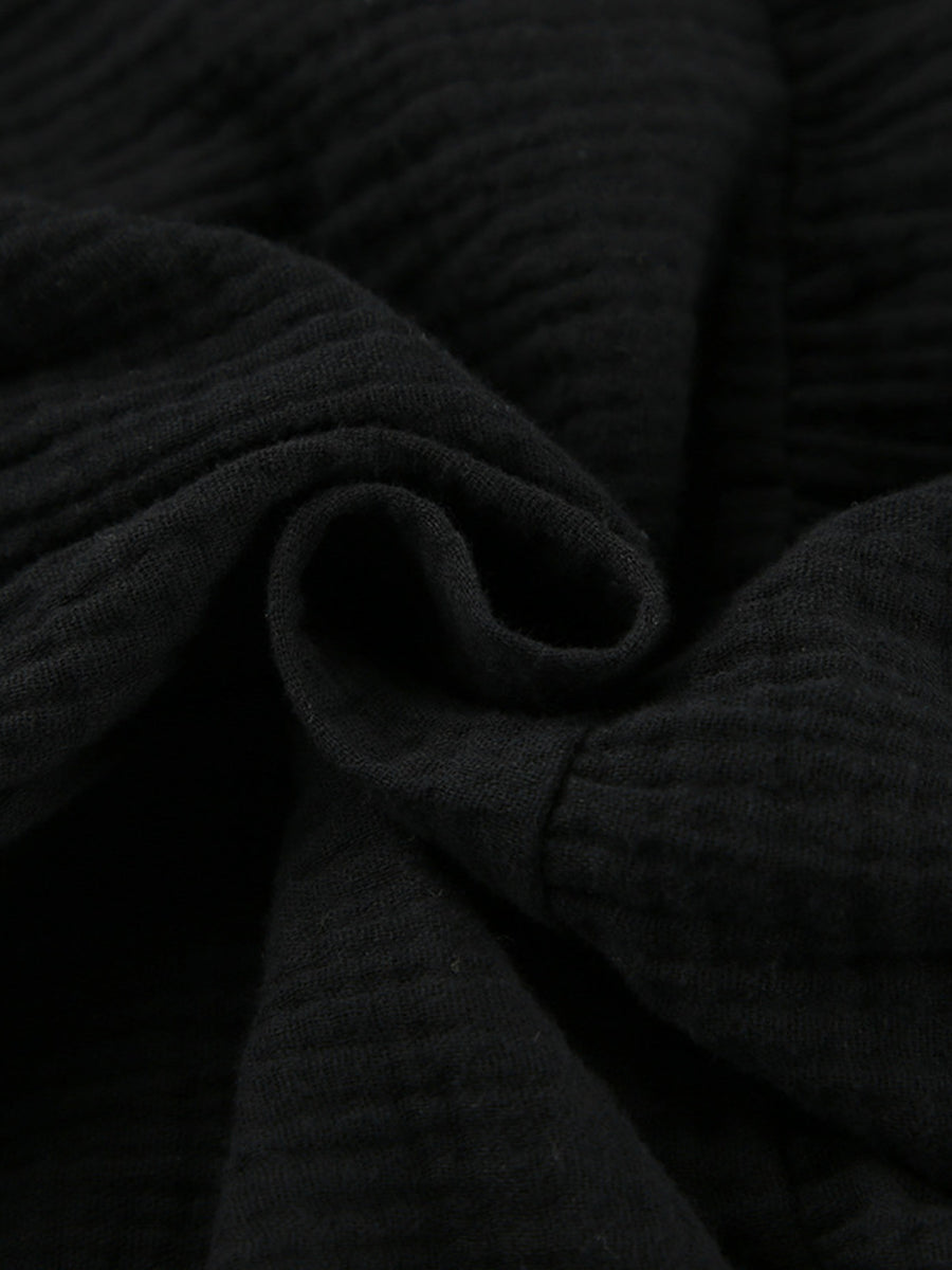 Close-up of dark textured fabric