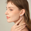 Womens Moissanite 925 Sterling Silver Leaf Shape Stud Earrings