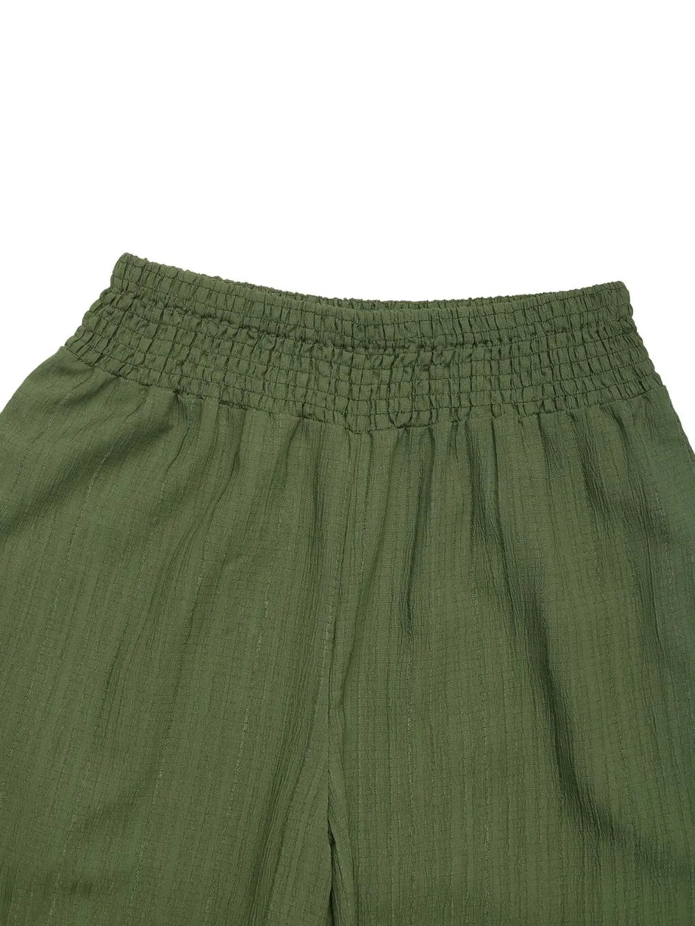 Green pants with a white background