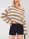 Striped Dropped Shoulder Sweater