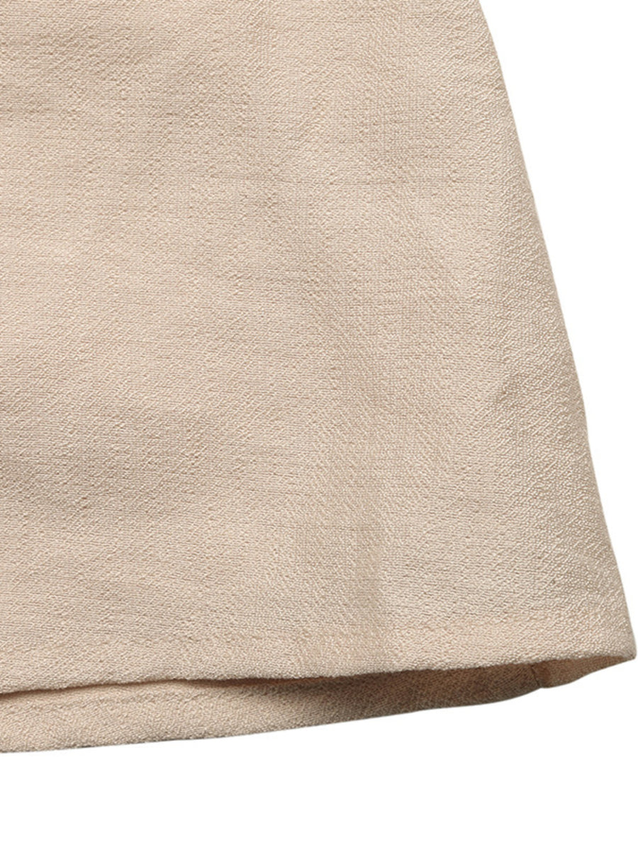 Close-up of beige fabric texture
