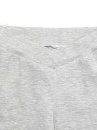 Close-up of a gray fabric with a subtle pattern on a white background