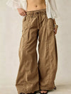 High-Waisted Cargo Wide-Leg Pants For Women