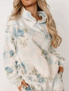 Lace Trim Kangaroo Pocket Hoodie