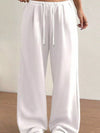 Casual Drawstring High Waist Wide Leg Sweatpants