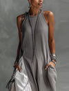Women's Two-Tone Sleeveless Maxi Dress