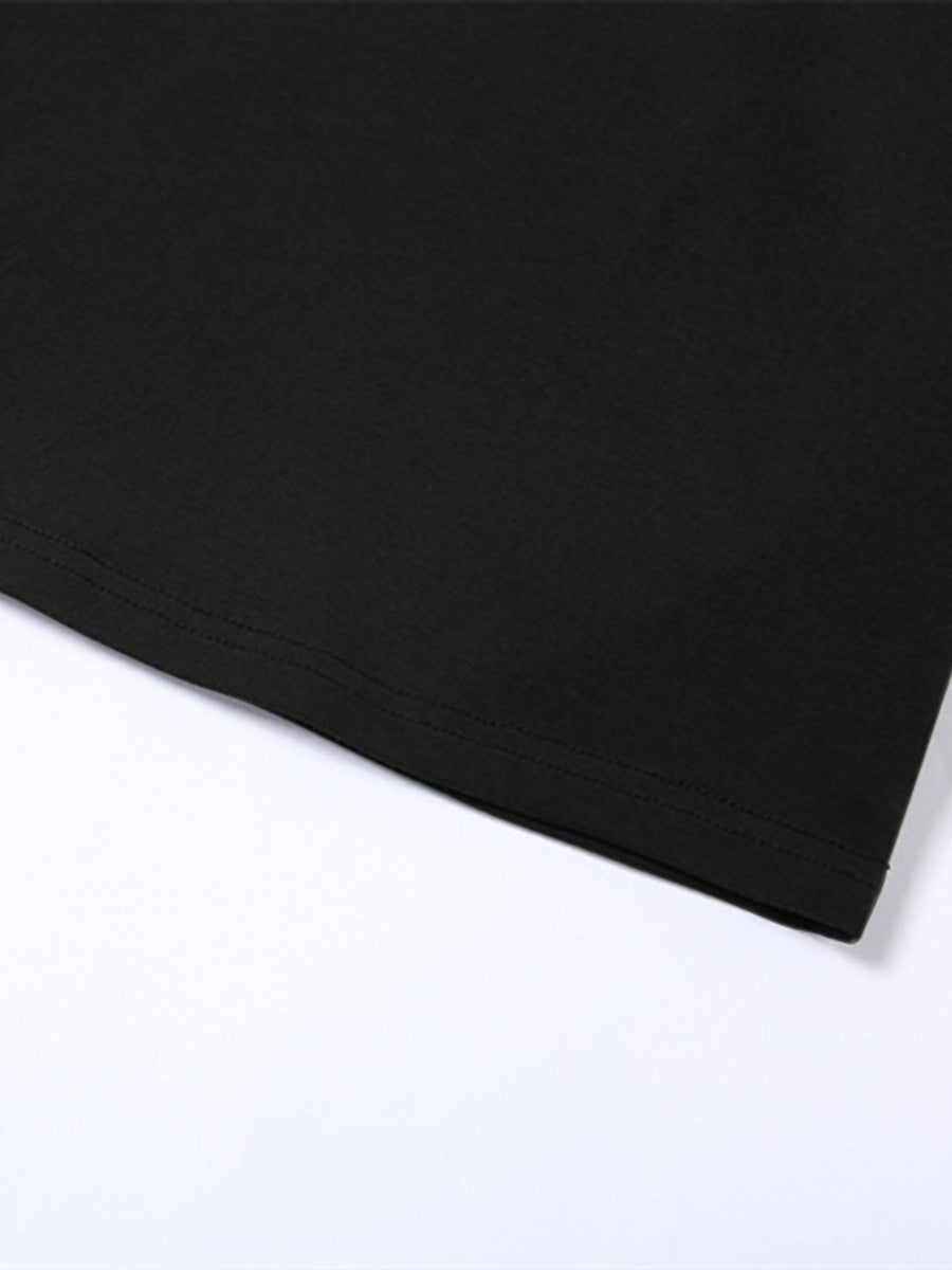 Black fabric on a white background