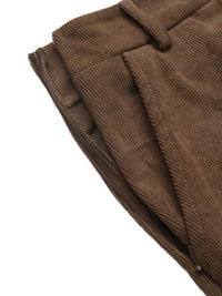 Brown ribbed knit sweater on a white background