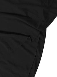 Close-up of a black jacket with a pocket detail on a white background