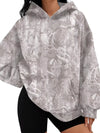 Printed Kangaroo Pocket Oversized Hoodie