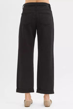 Black pants on a white background