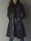 Button Up Longline Trench Coat For Ladies