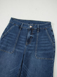 Blue jeans on a white background