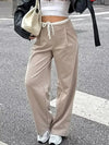Wide-Leg Pants with Drawstring Waist