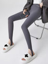 High-Waisted Tummy Control Stirrup Leggings with Fleece-Lined