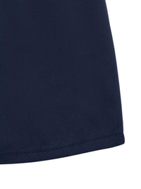 Close-up of a navy blue fabric texture on a white background