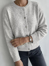 Crew Neck Button-Down Cardigan