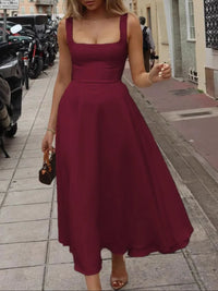 Burgundy Max-Origin dress